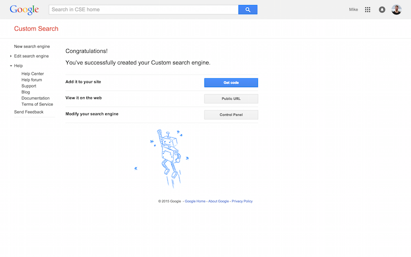 Google Custom Search Engine 2